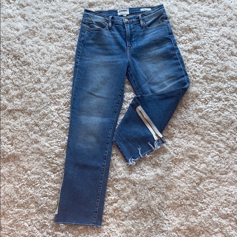 Frame denim le high straight leg jeans